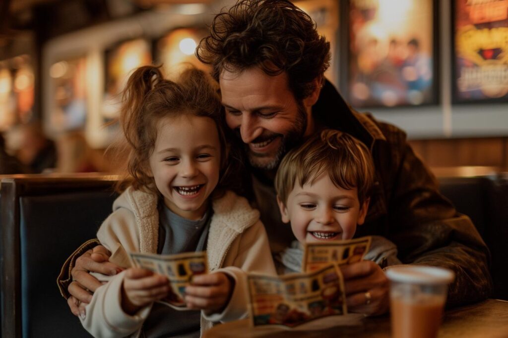 Harry partage sa soirée ciné et resto en famille avec 2 enfants